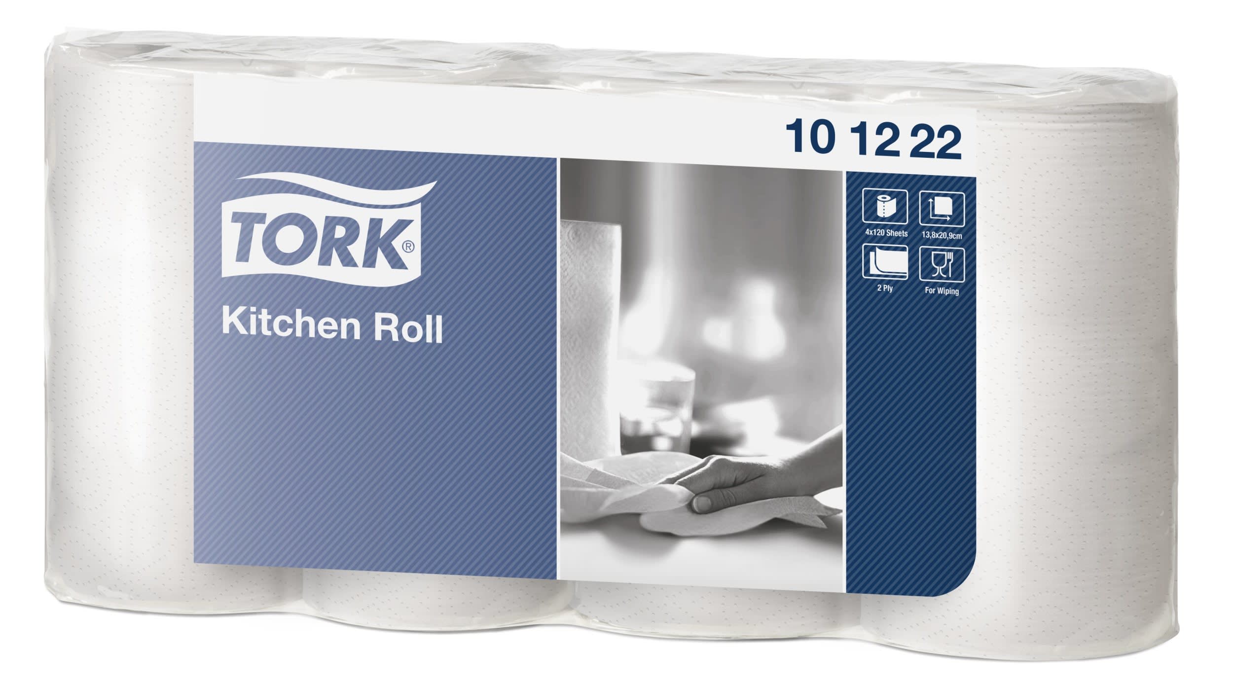 Kjøkkenrull Tork Plus hvit 16,8m 2l