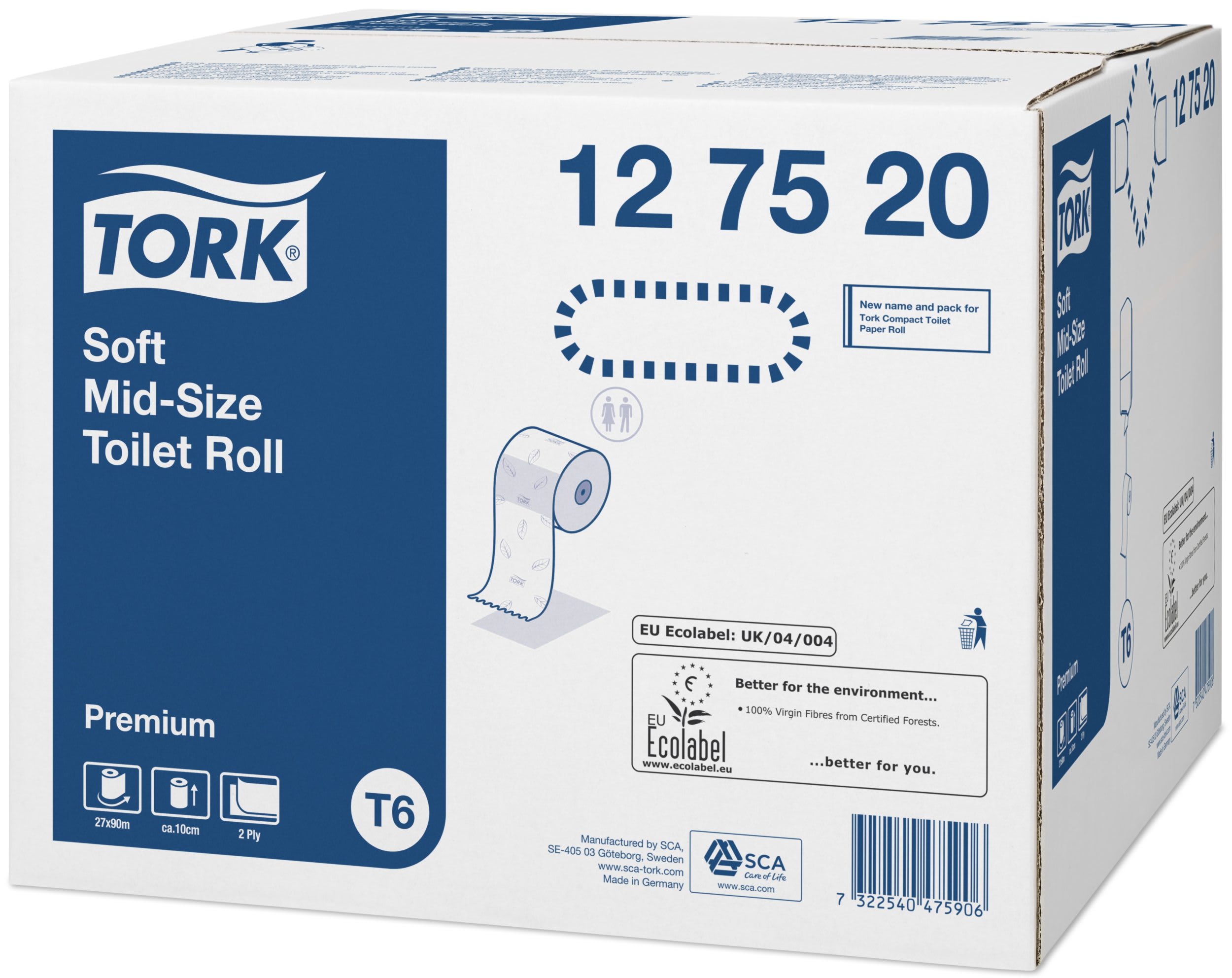 Toalett papir hvit Premium Extra Soft T6