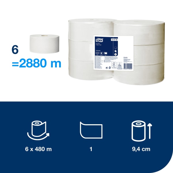 Toalettrull Tork T1 Jumbo Universal 1l