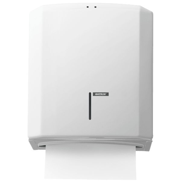 Dispenser håndtørk Katrin hvit metall