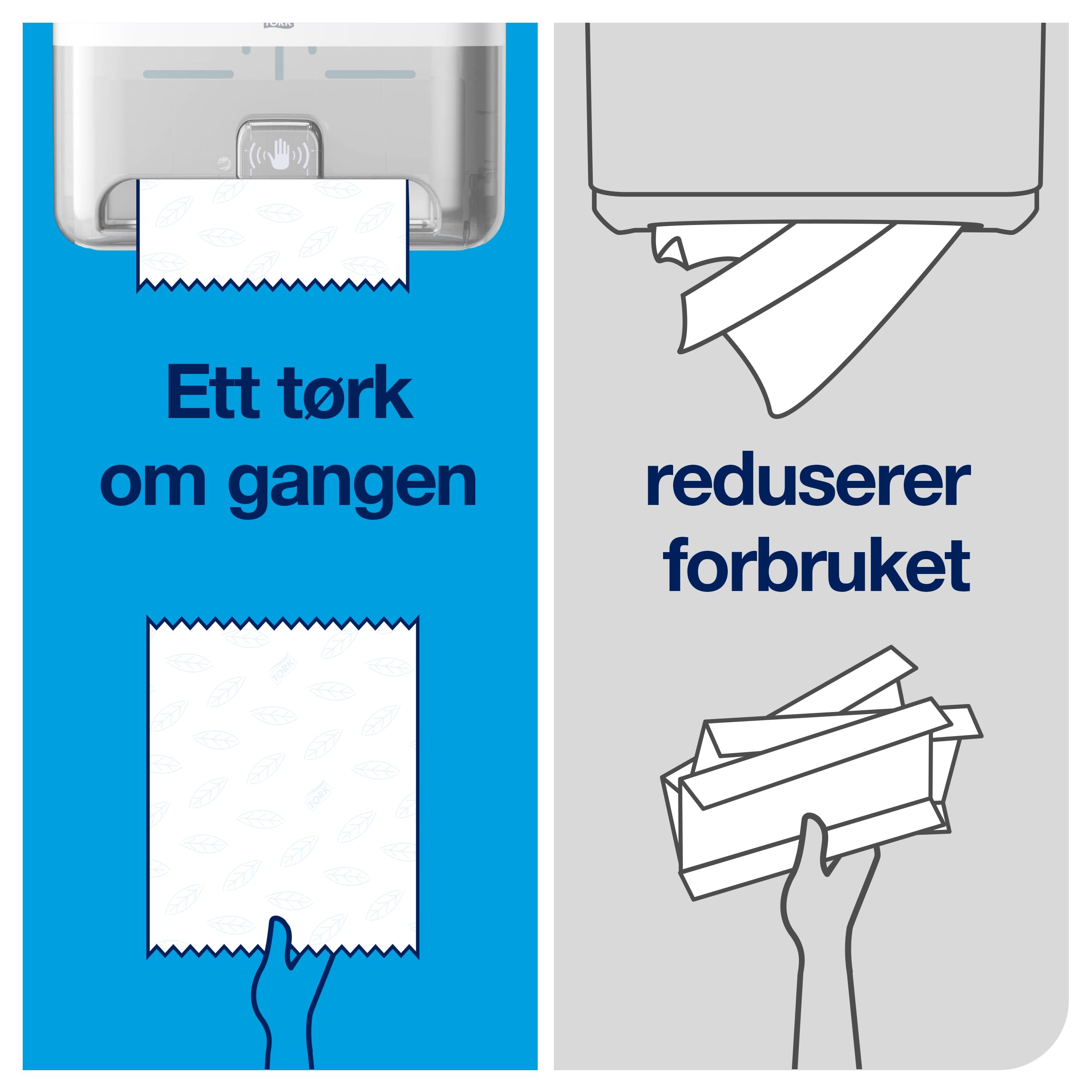 Tørkepapir dispenser - H1 Tork Matic sensor, hvit