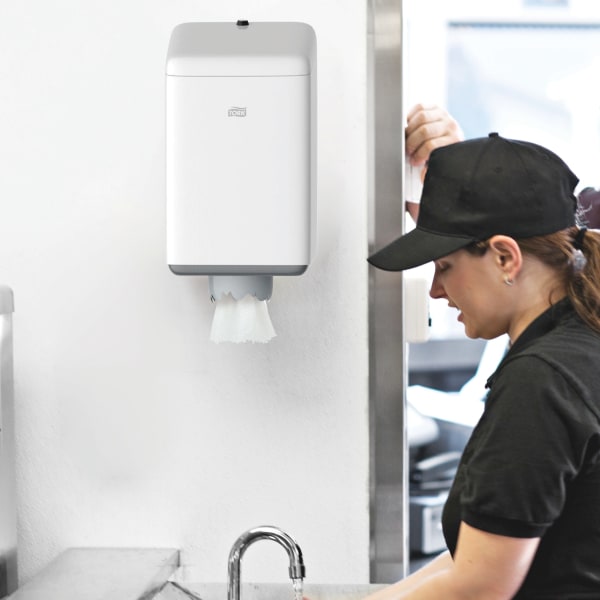 Dispenser Tork M2 Senterrull hvit metall