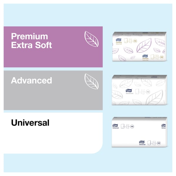 Dispenser Tork H3 Singelfold metall hvit