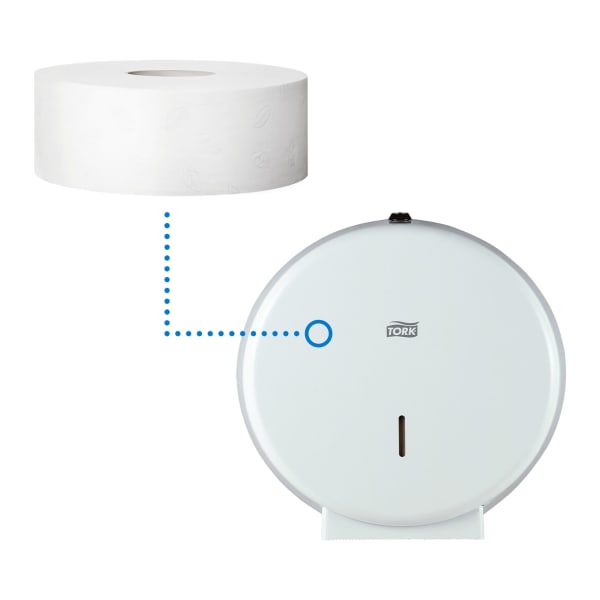 Dispenser Tork T1 Jumbo hvit metall