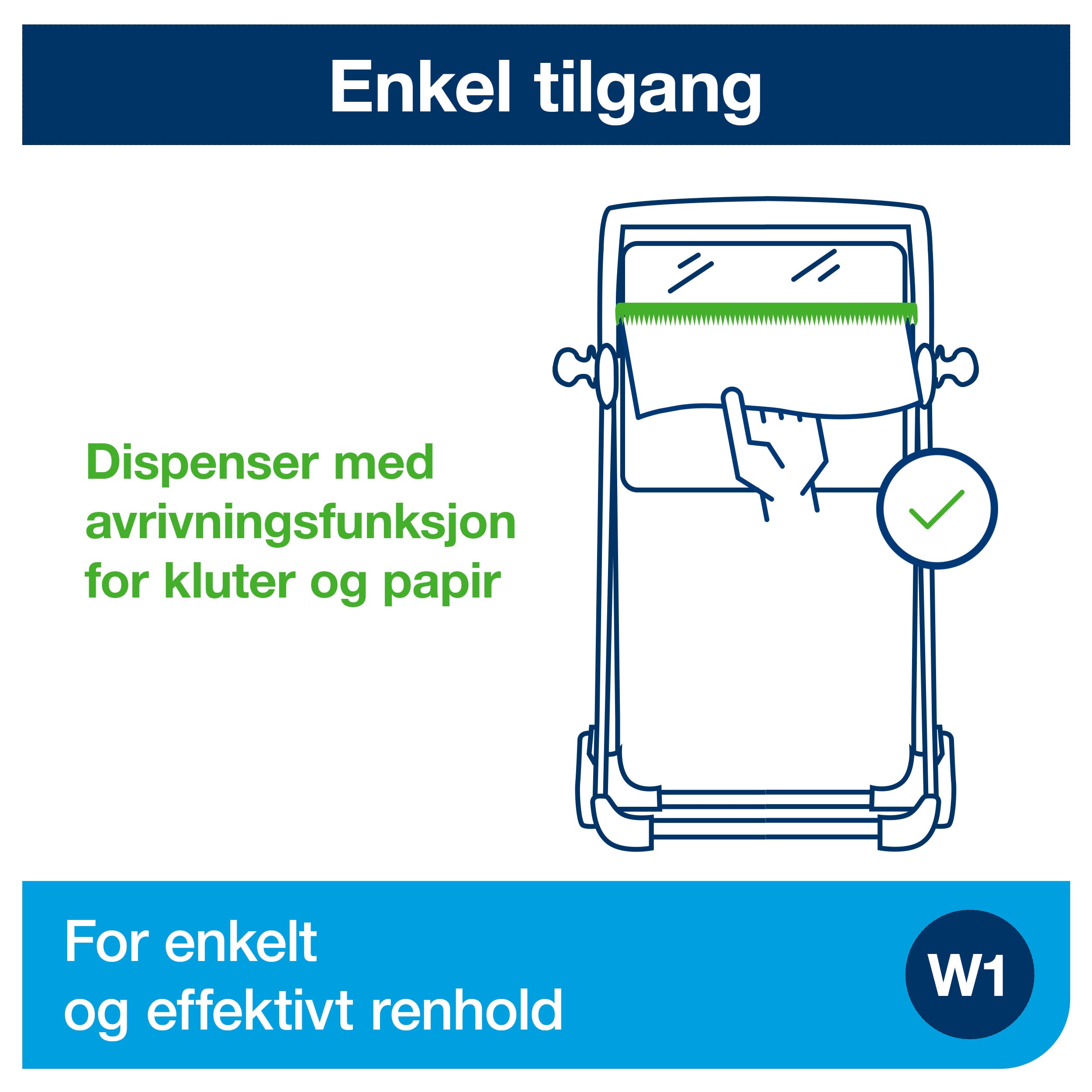 Stativ gulv Tork W1 rød/sort