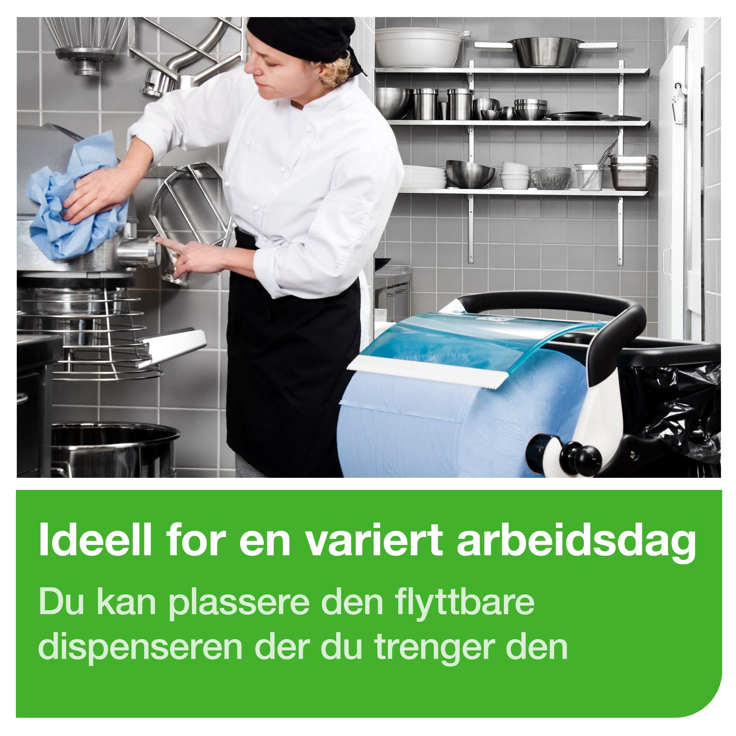 Stativ gulv Tork W1 turkis/hvit