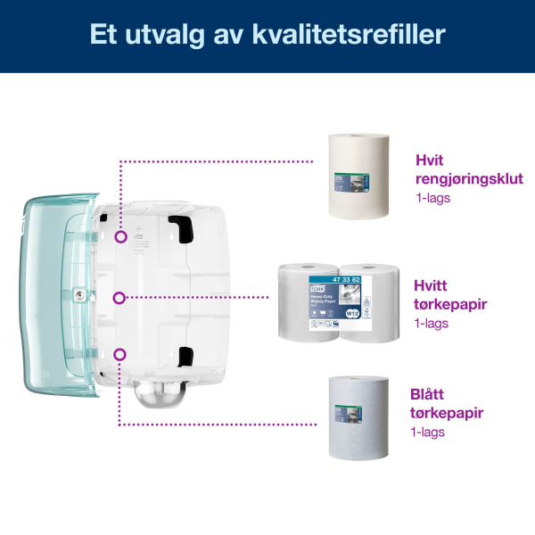 Dispenser Tork W2 Maxi turkis/hvit
