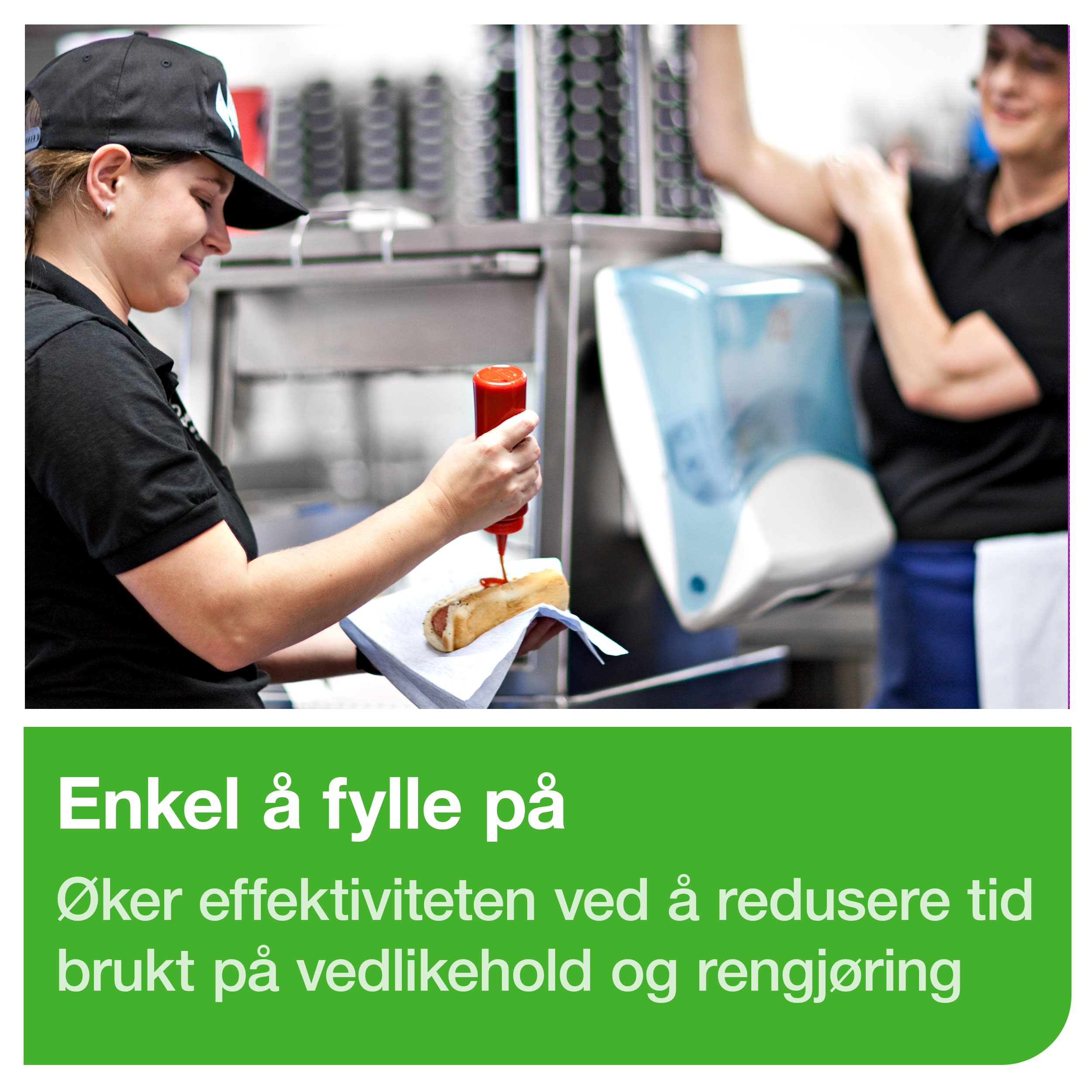 Toppholder Tork W4 turkis/hvit