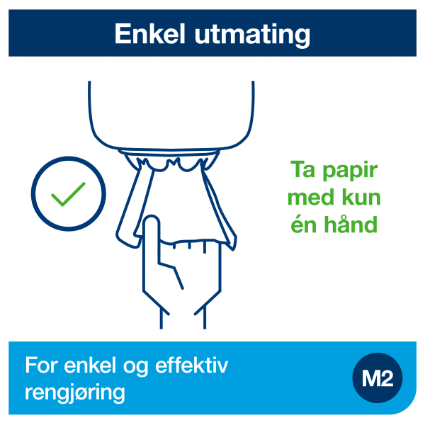 Dispenser Tork M2 Senterrull turkis/hvit