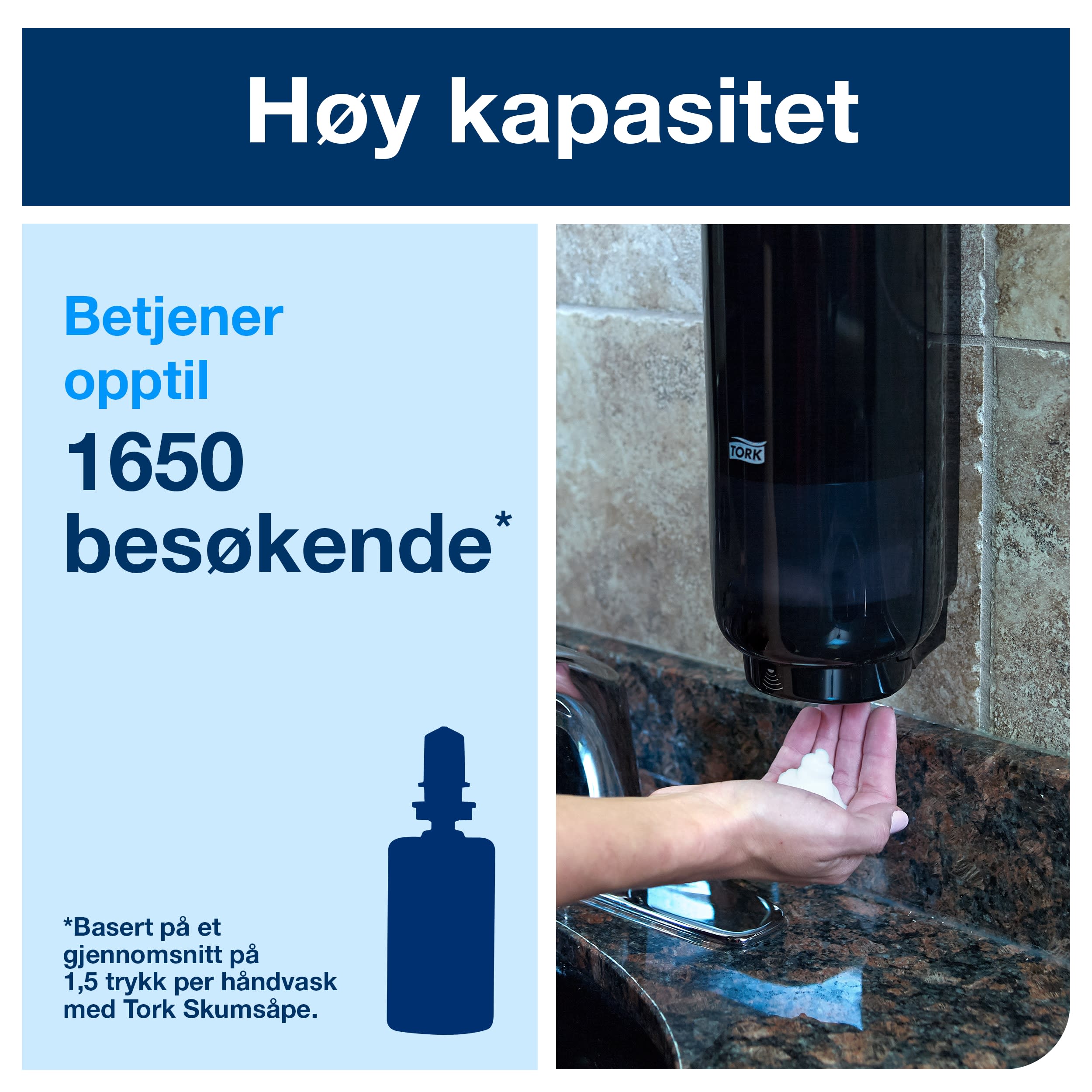 Skumsåpedispenser Tork S4 sensor sort
