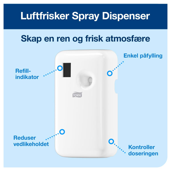 Dispenser Tork A1 Aerosol hvit