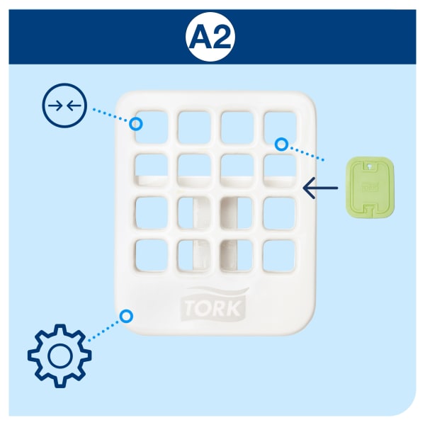 Holder til luftfrisker Tork A2 hvit