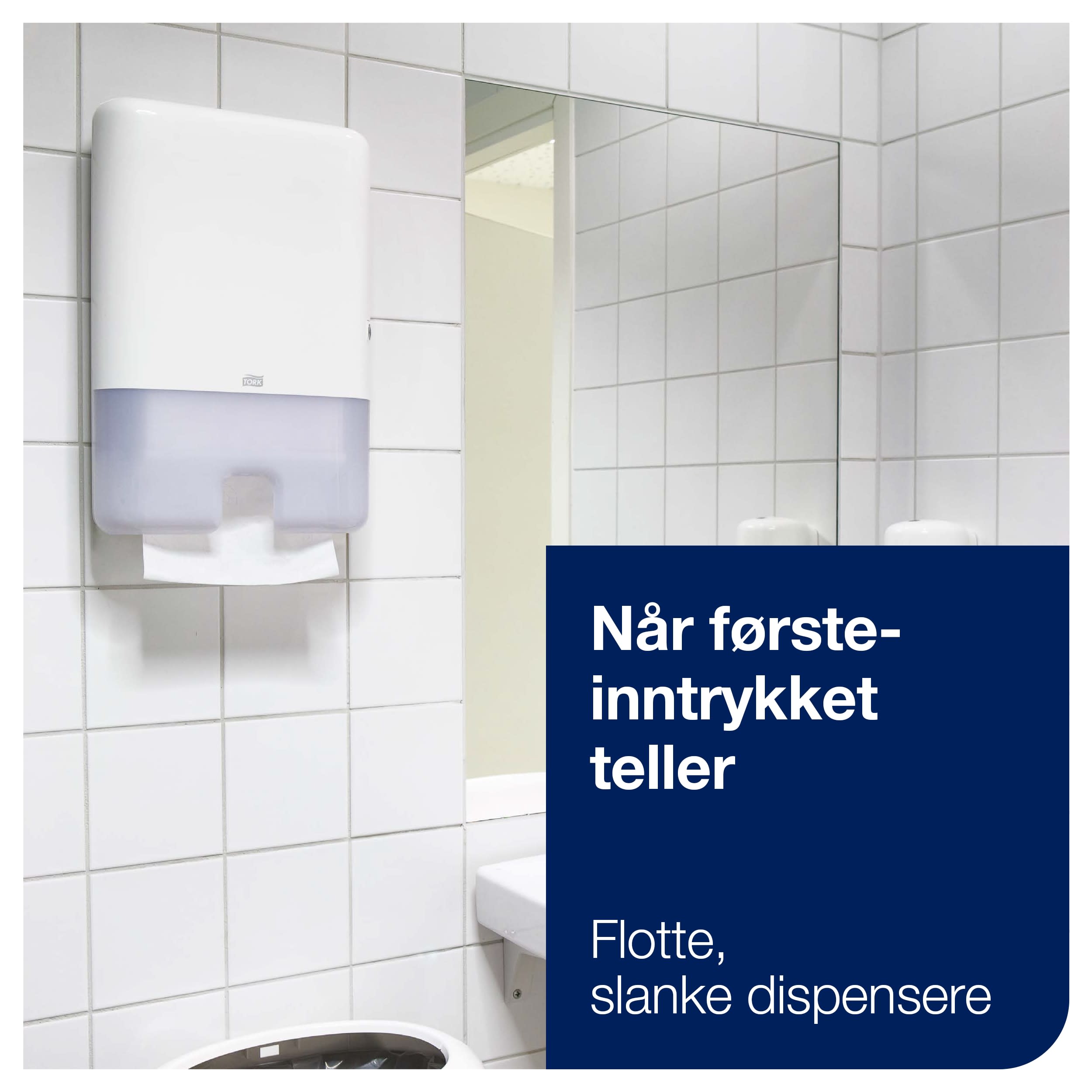 Dispenser H2 xpress hvit stor foldet papir