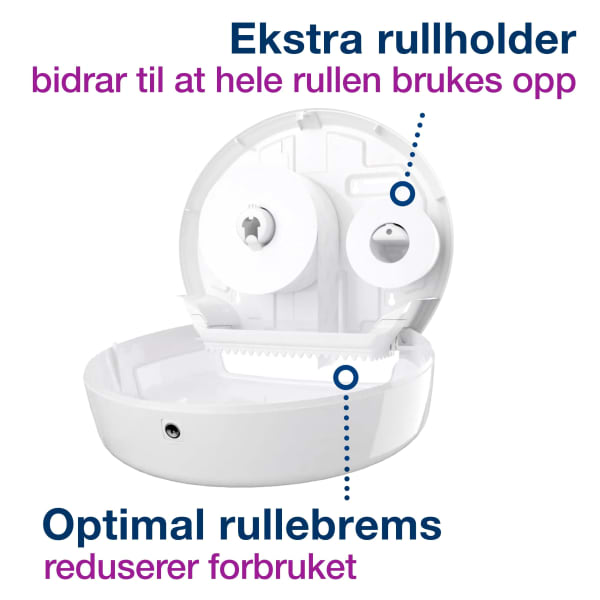 Dispenser Tork T2 Mini Jumbo hvit