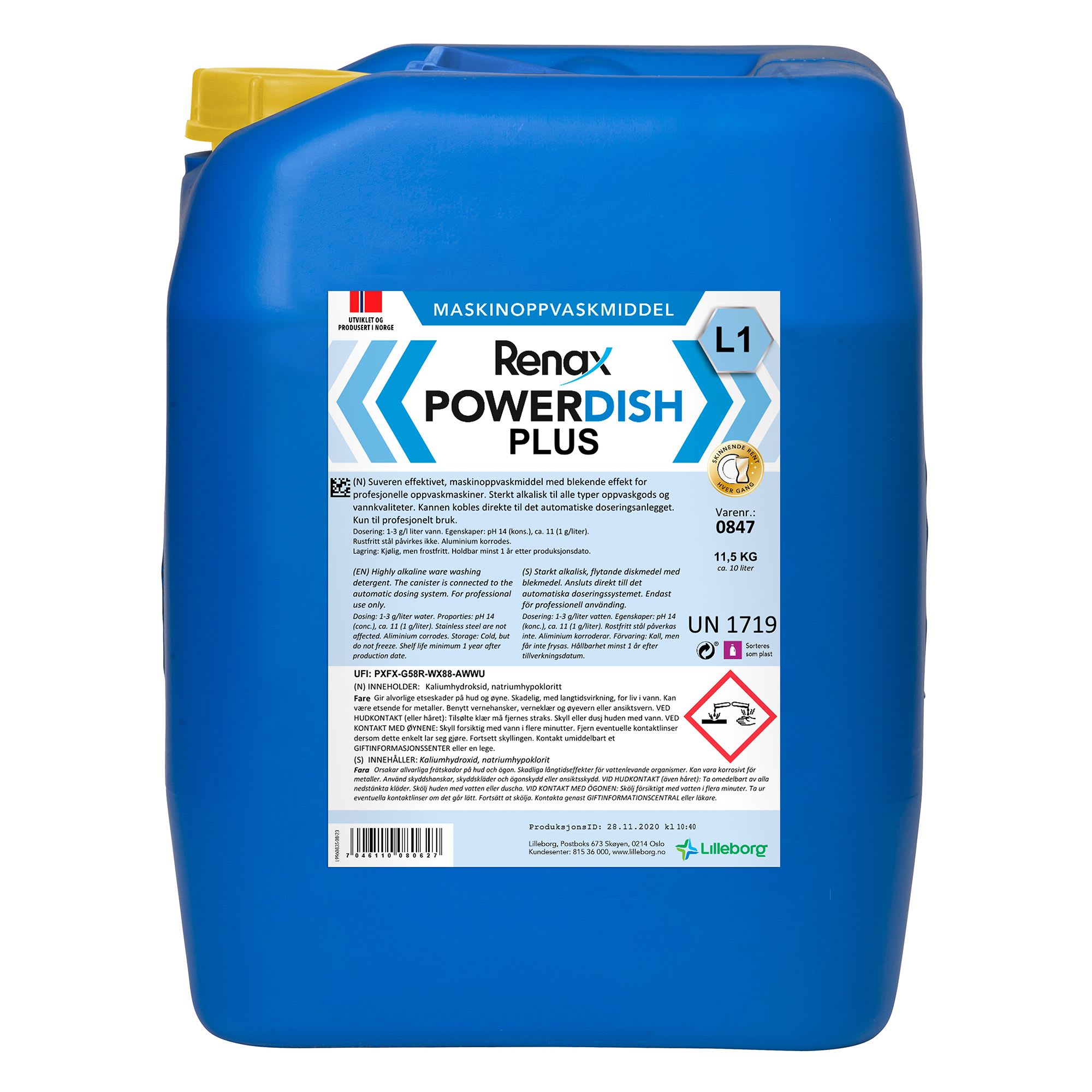 Maskinoppvask Renax P. Plus L1 11,5kg