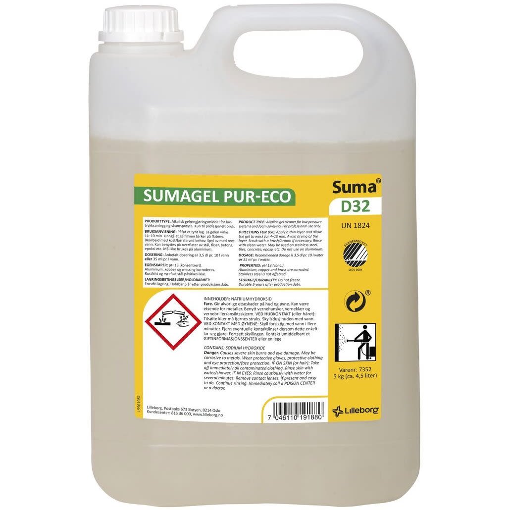 Skumrengjøring Sumagel D32 4,5l