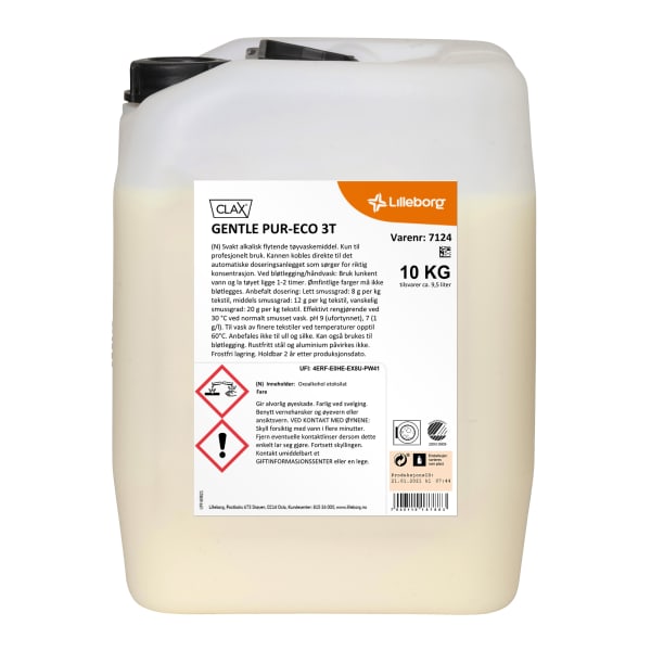 Tøyvask Clax Gentle Pur-Eco 3T 10 KG