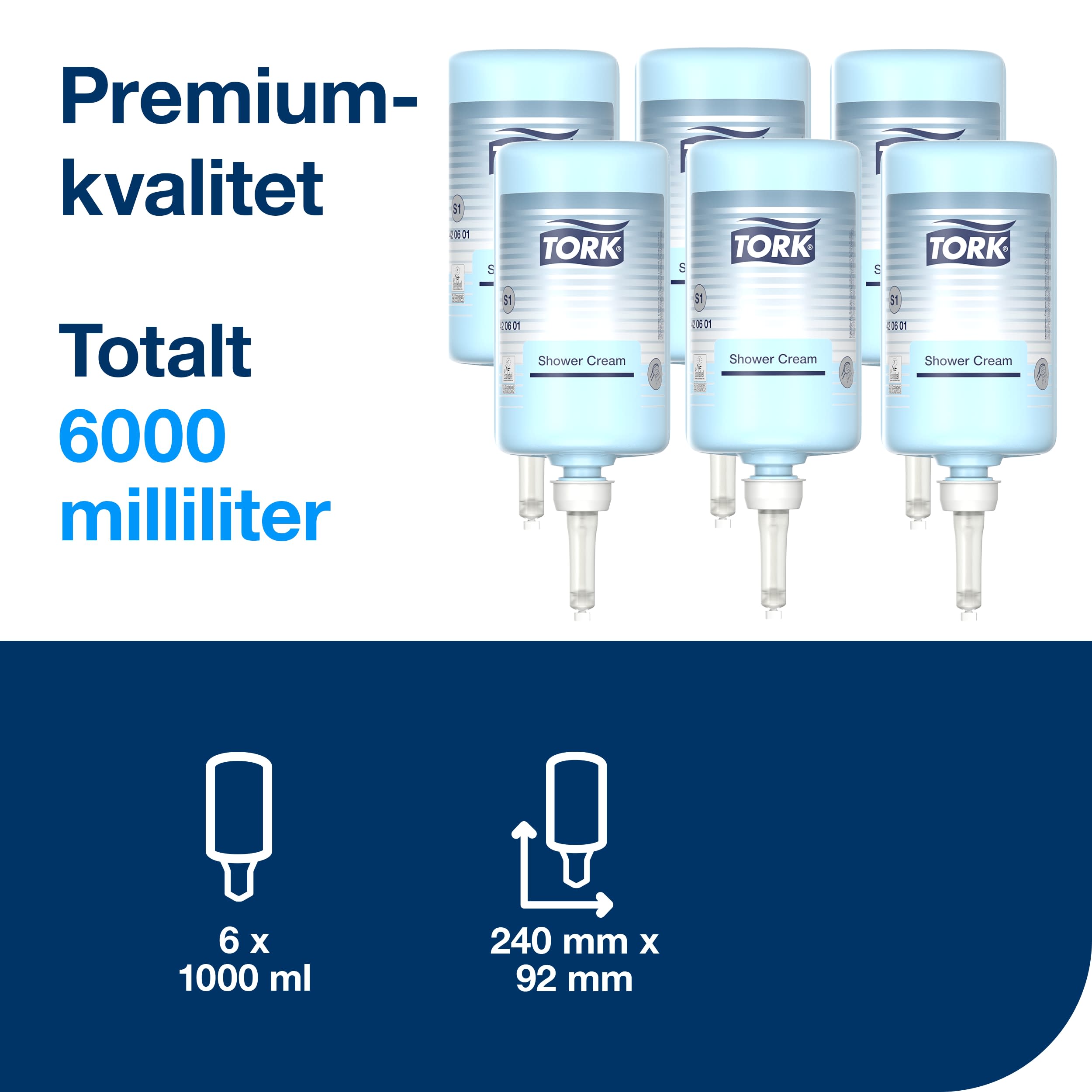 Dusjsåpe Tork S1 Hair&Body 1l