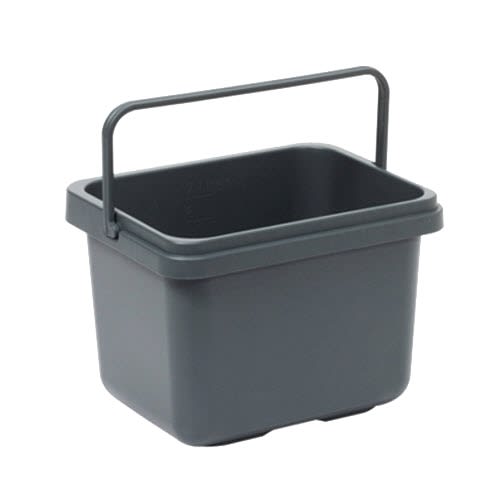 Bøtte med håndtak 7l Uniq grå