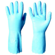 Hanske vinyl m/velurfôr S blå