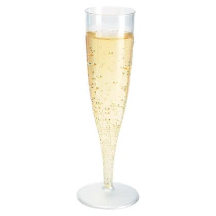 Glass plast champagne 13,5cl m/stett
