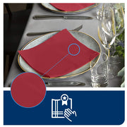 Serviett Linstyle 39x39cm Rød 4