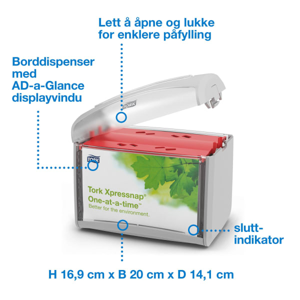 Dispenser Tork bord Xpresssnap grå
