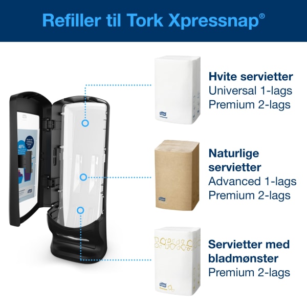 Dispenser Tork høy Xpressnap sort