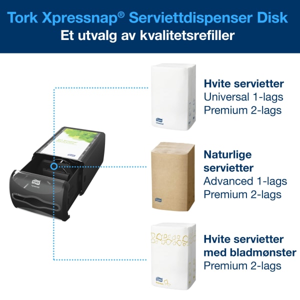 Dispenser Tork disk Xpresssnap sort